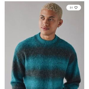 Men's Blue and Gray Crewneck Sweater from Urban Outfitters (on web for $140).